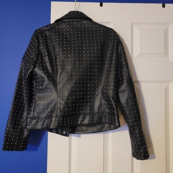 NEW York and Company Microstud Faux Leather Jacket - Picture 5 of 13